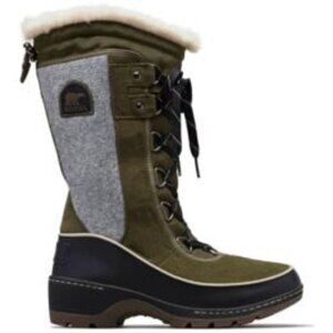Sorel women's Tivoli high snow boots 7 green grey